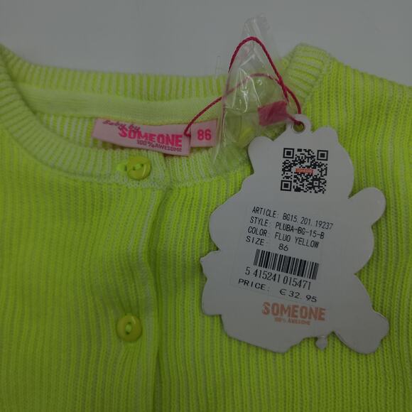 Someone Kids Long Sleeve Button Cardigan in Yellow Size 12 Months - Picture 6 of 7